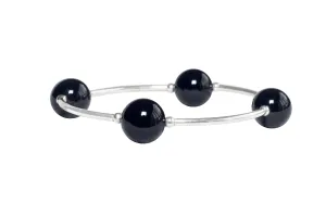 12mm Black Onyx Blessing Bracelet: S