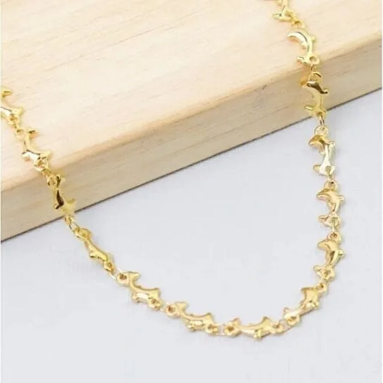 18k Gold Plated Dolphin Anklet