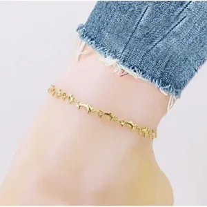 18k Gold Plated Dolphin Anklet