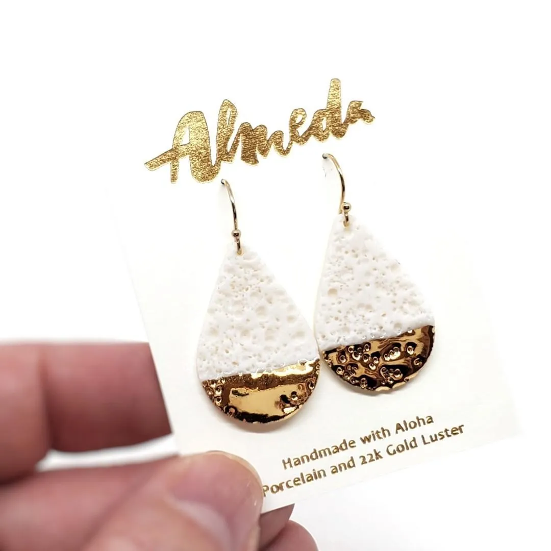 (20% Off) Earrings - Drops - Coral Raindrop by Almeda Jewelry