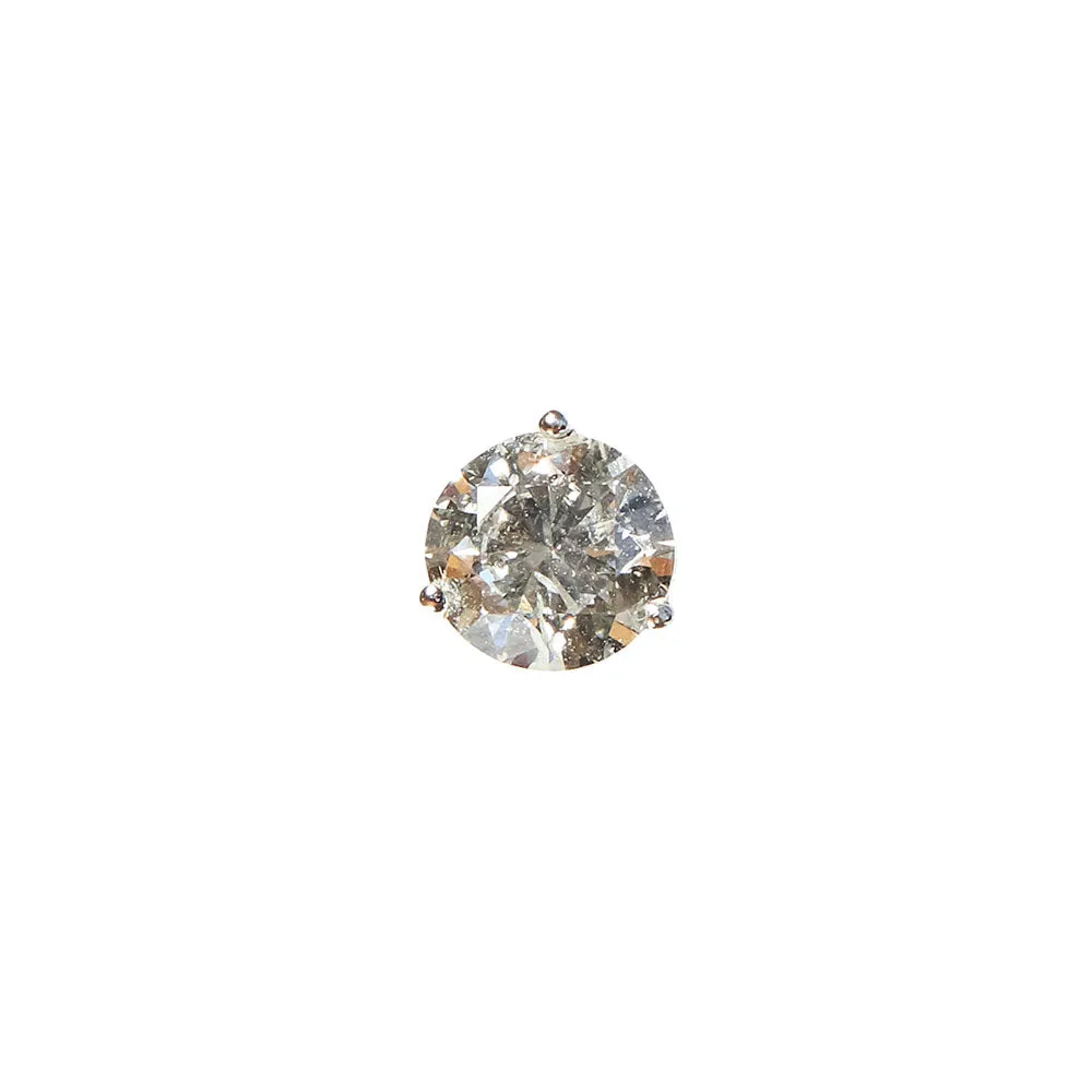 2.03 Carat White Diamond Stud Earrings