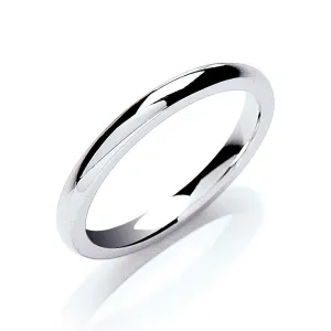 2mm Court Wedding Ring in Platinum