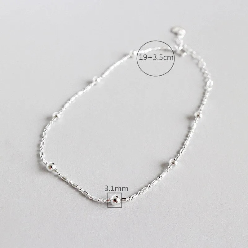 925 Sterling Silver Anklet bracelet