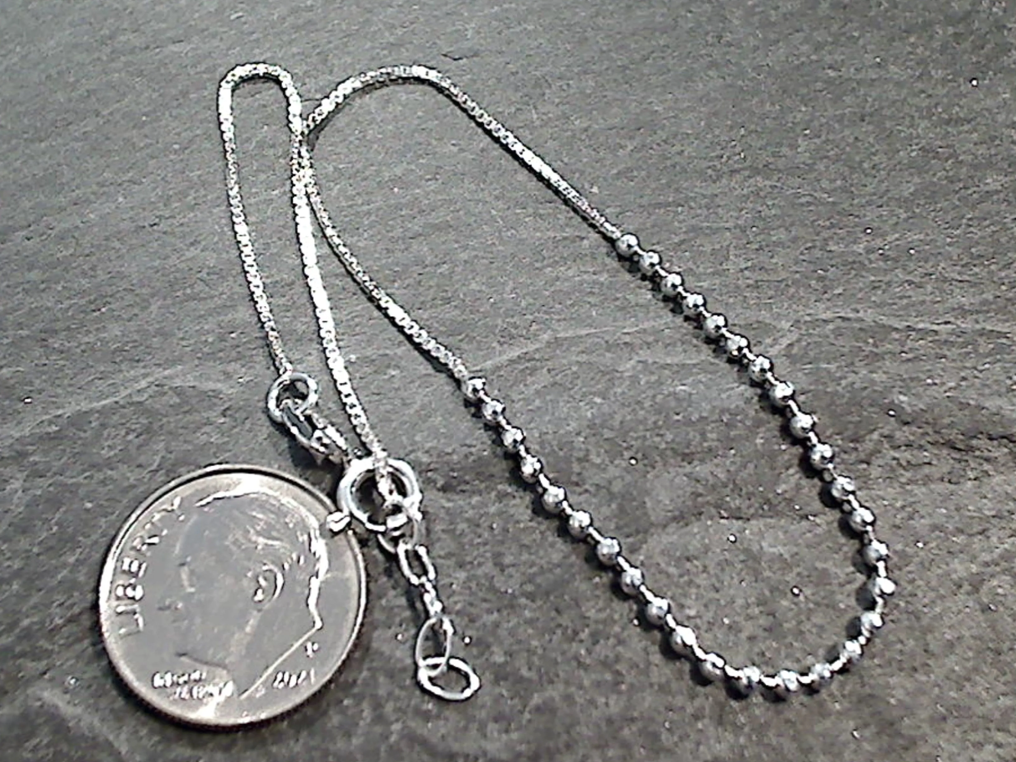 9.5" - 10" Sterling Silver Anklet