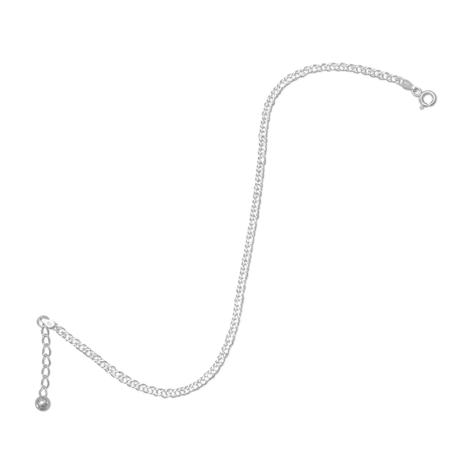 9" 1" Extension Rombo Chain Anklet