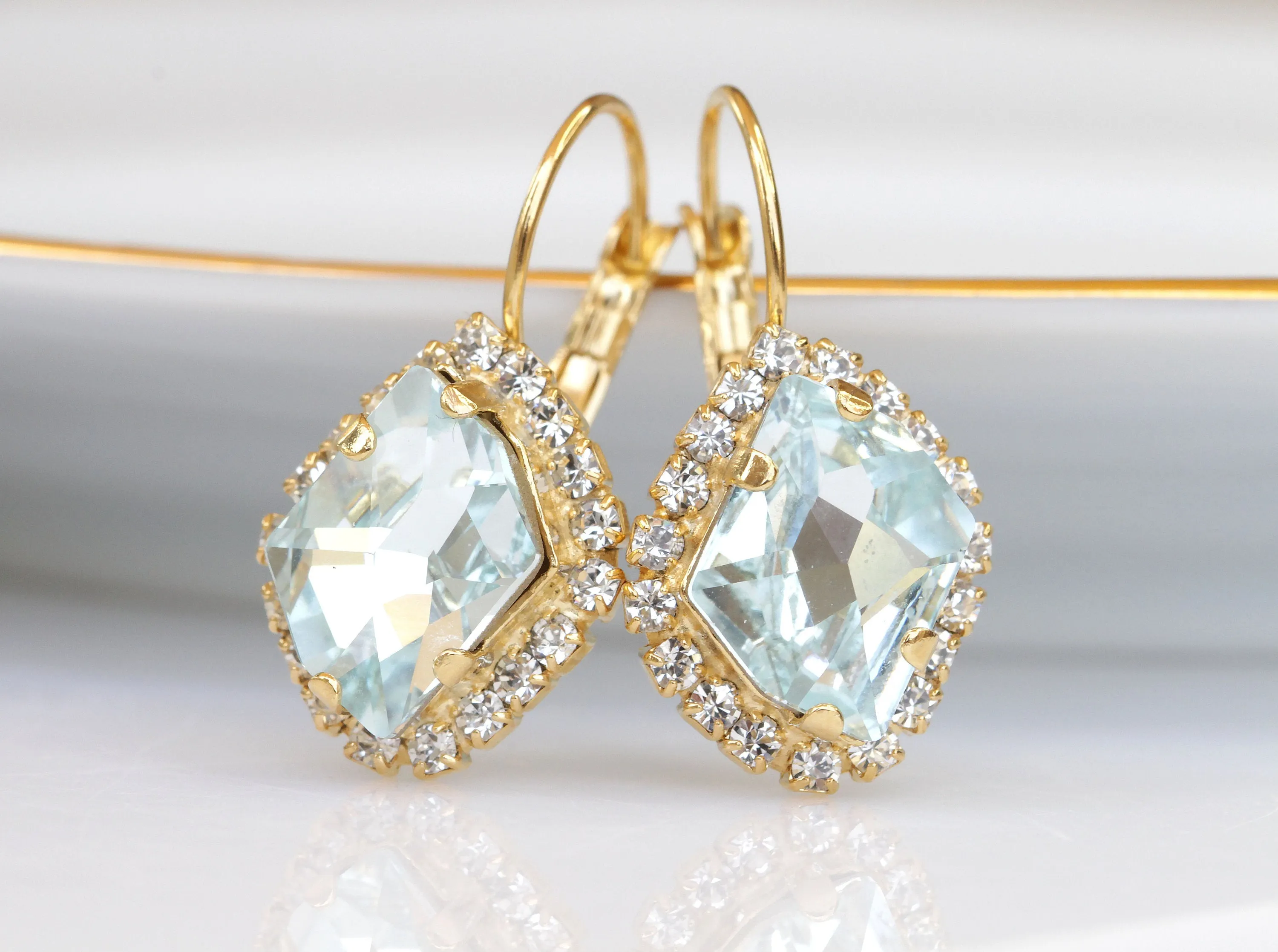 AQUAMARINE DROP EARRINGS