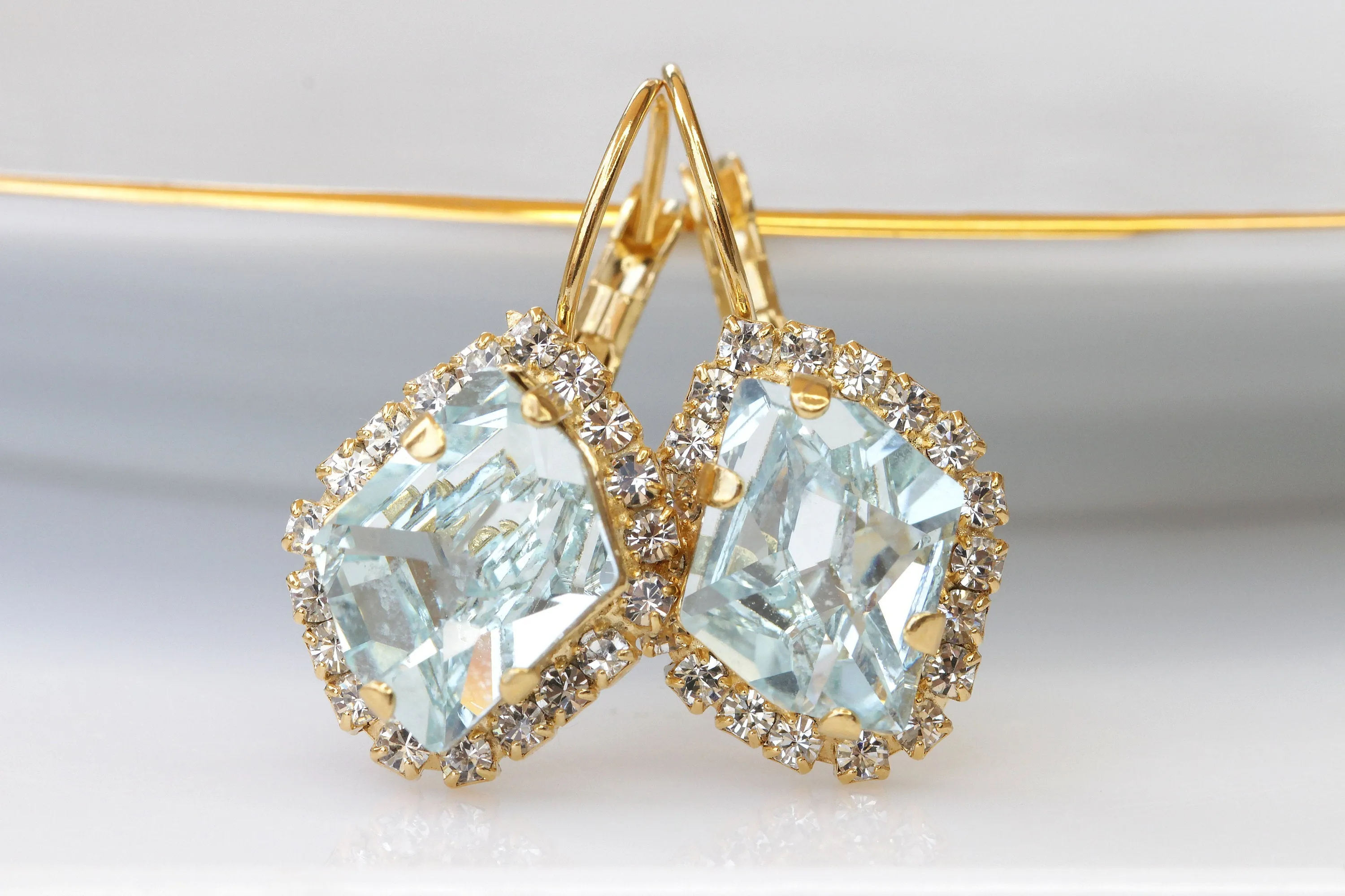 AQUAMARINE DROP EARRINGS