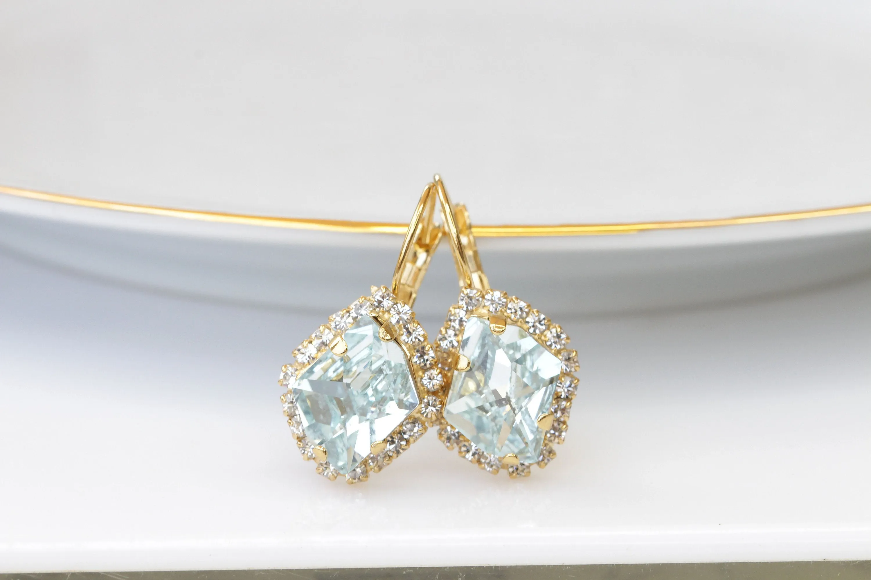 AQUAMARINE DROP EARRINGS