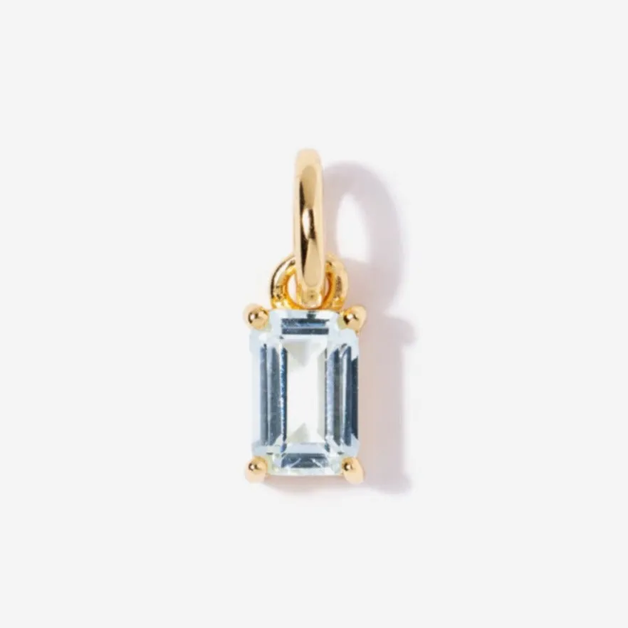 Aquamarine Necklace Charm