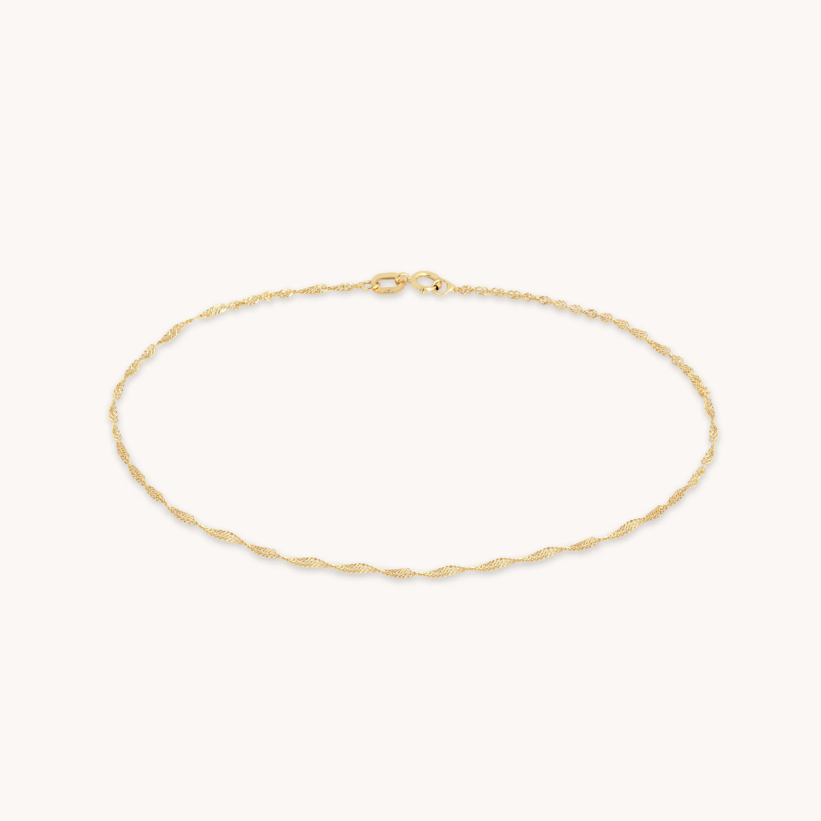 Astrid Chain Anklet in Solid Gold