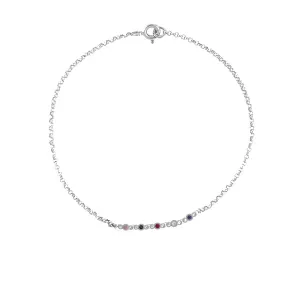 Birthstone Bracelet - Silver