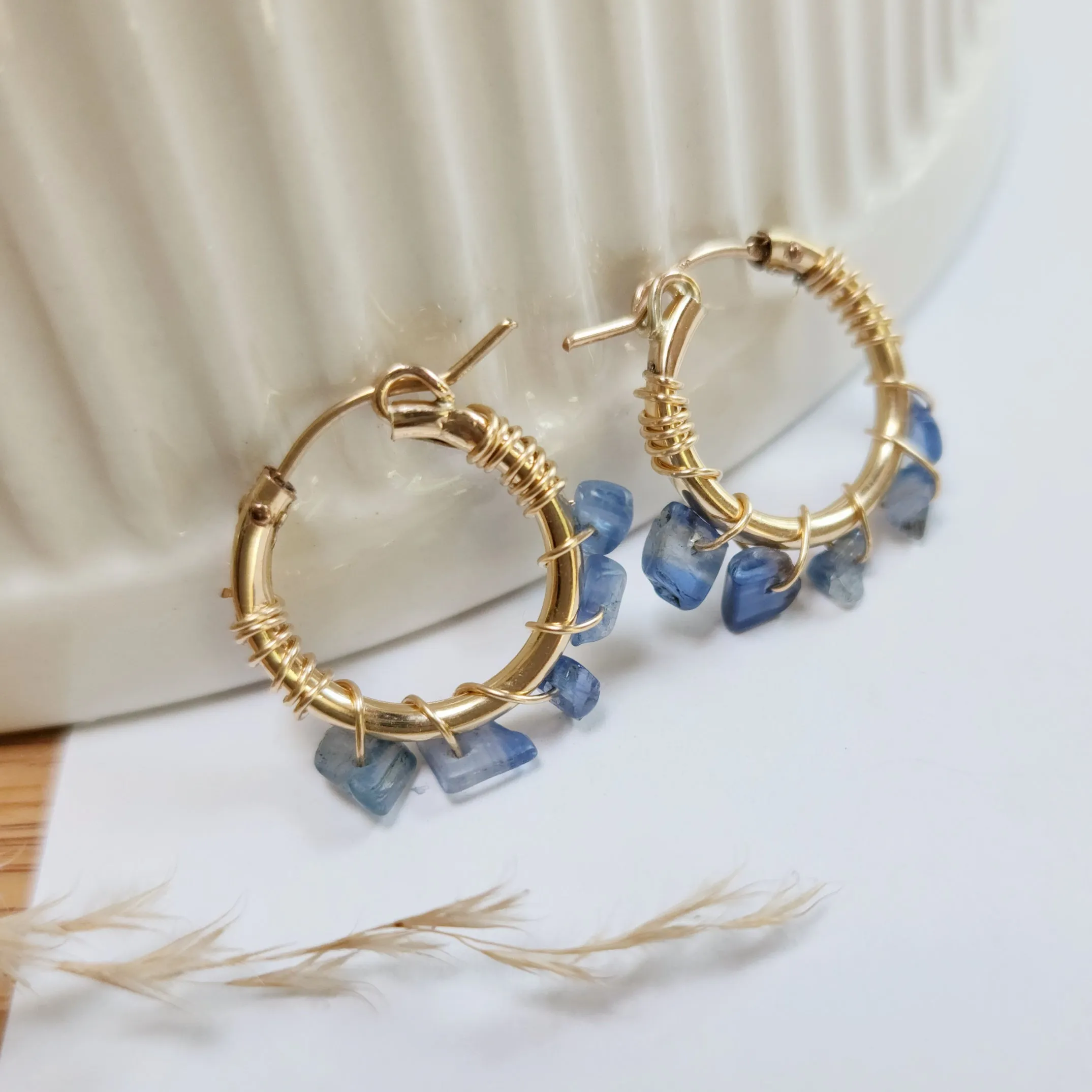 Birthstone Hoop Earrings