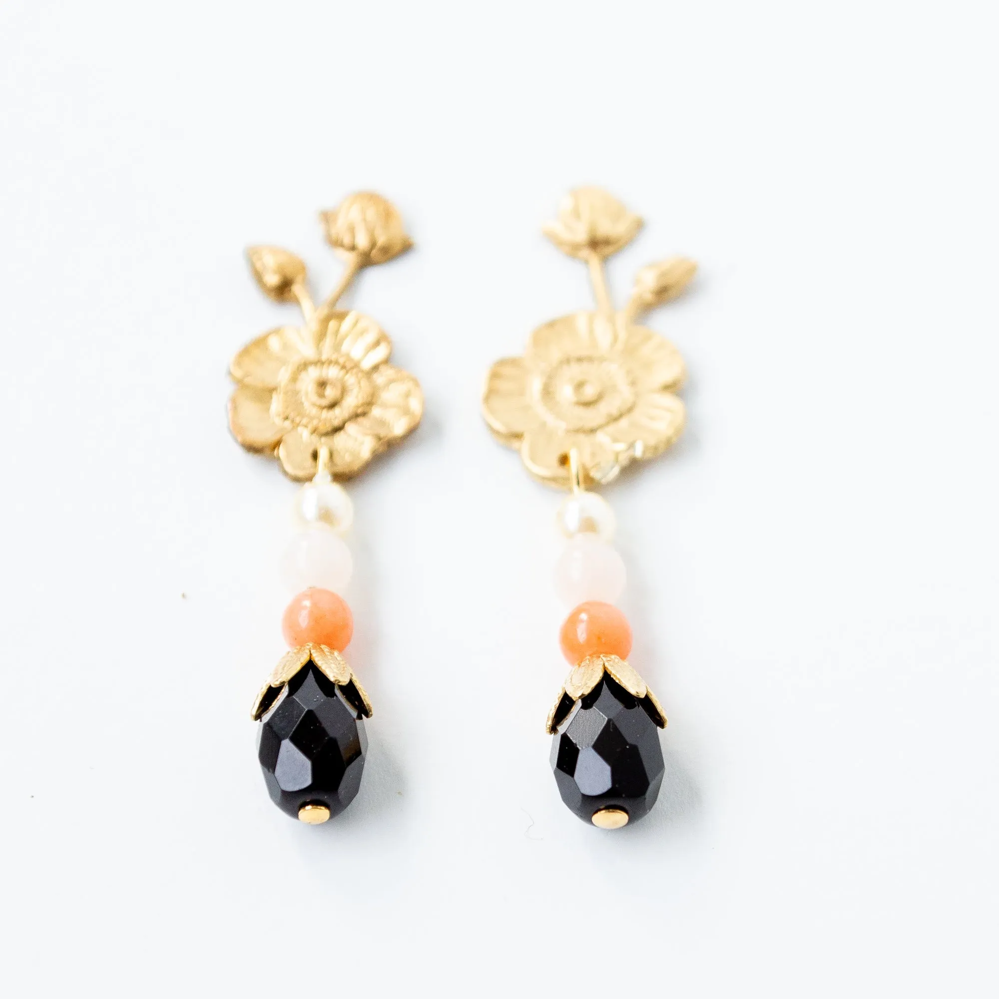 Black Stud Earrings- WS