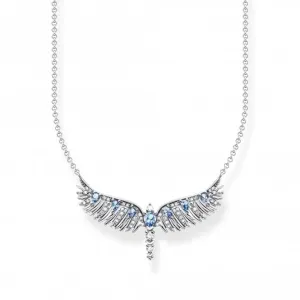 Blue Stones Phoenix Wing Necklace KE2169-644-1-L45V