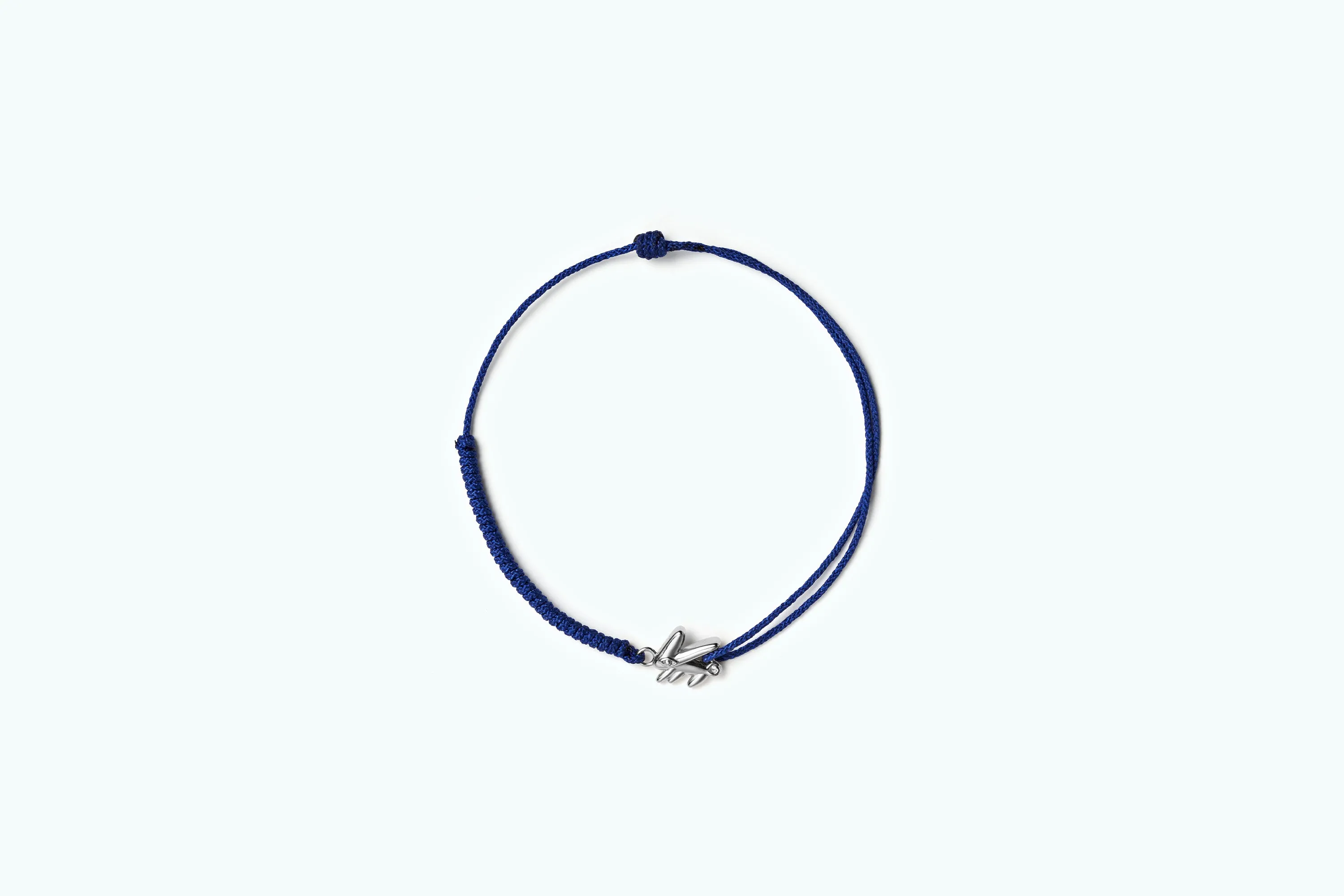 Bunny Vivid Vitamin Cord Anklet Silver Blue