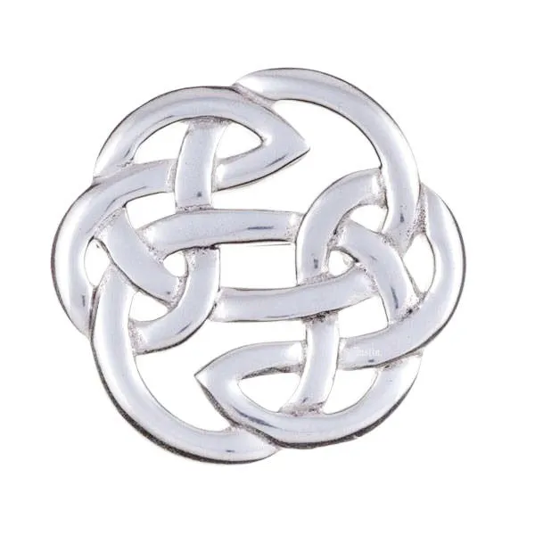 Celtic Knotwork Brooch In Pewter