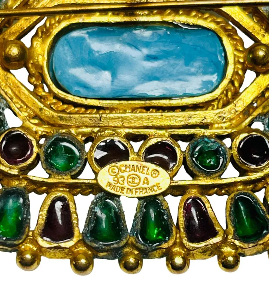 Chanel Vintage Gripoix Mughal Brooch