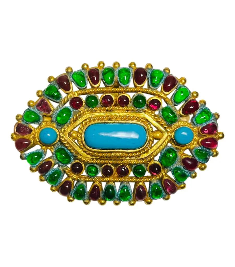 Chanel Vintage Gripoix Mughal Brooch