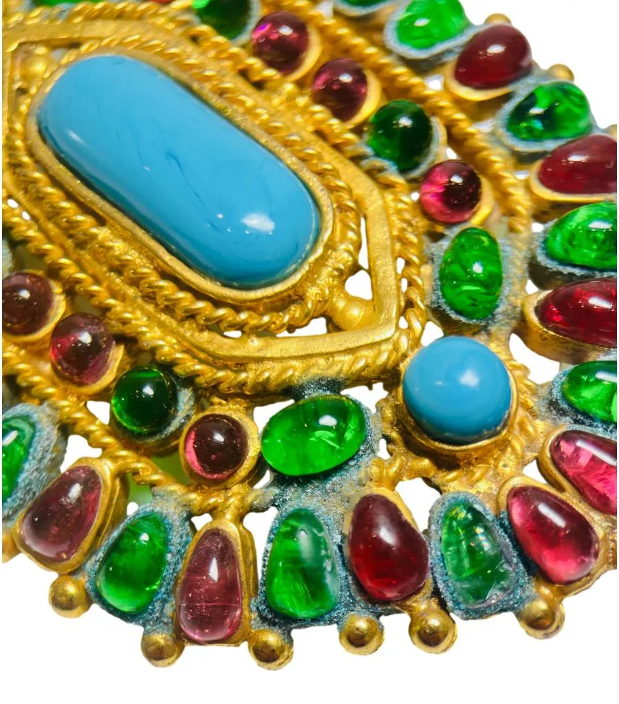 Chanel Vintage Gripoix Mughal Brooch