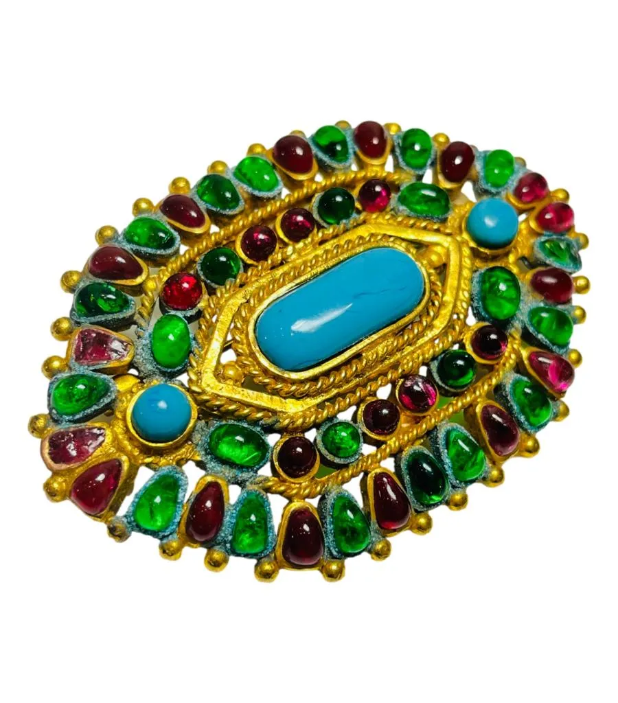 Chanel Vintage Gripoix Mughal Brooch