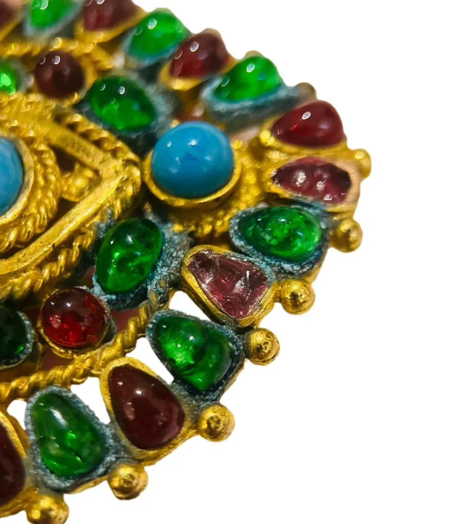 Chanel Vintage Gripoix Mughal Brooch