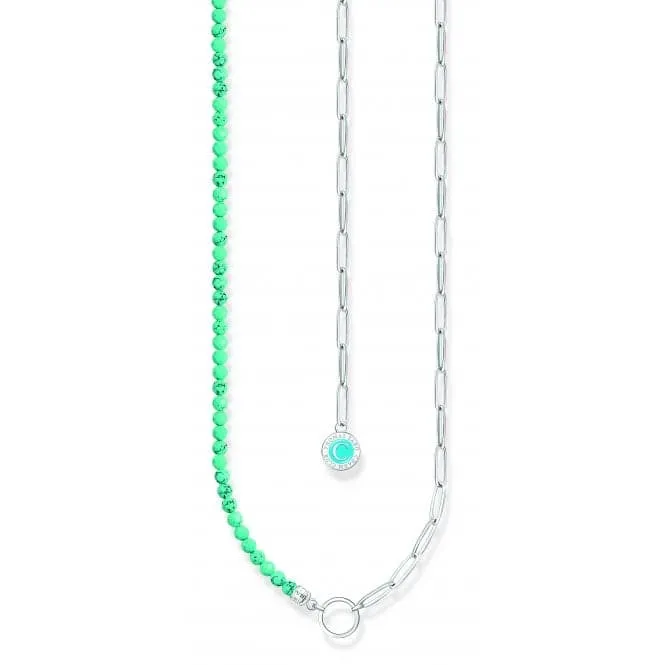 Charmista Turquoise Cold Enamel Necklace KE2189-007-17