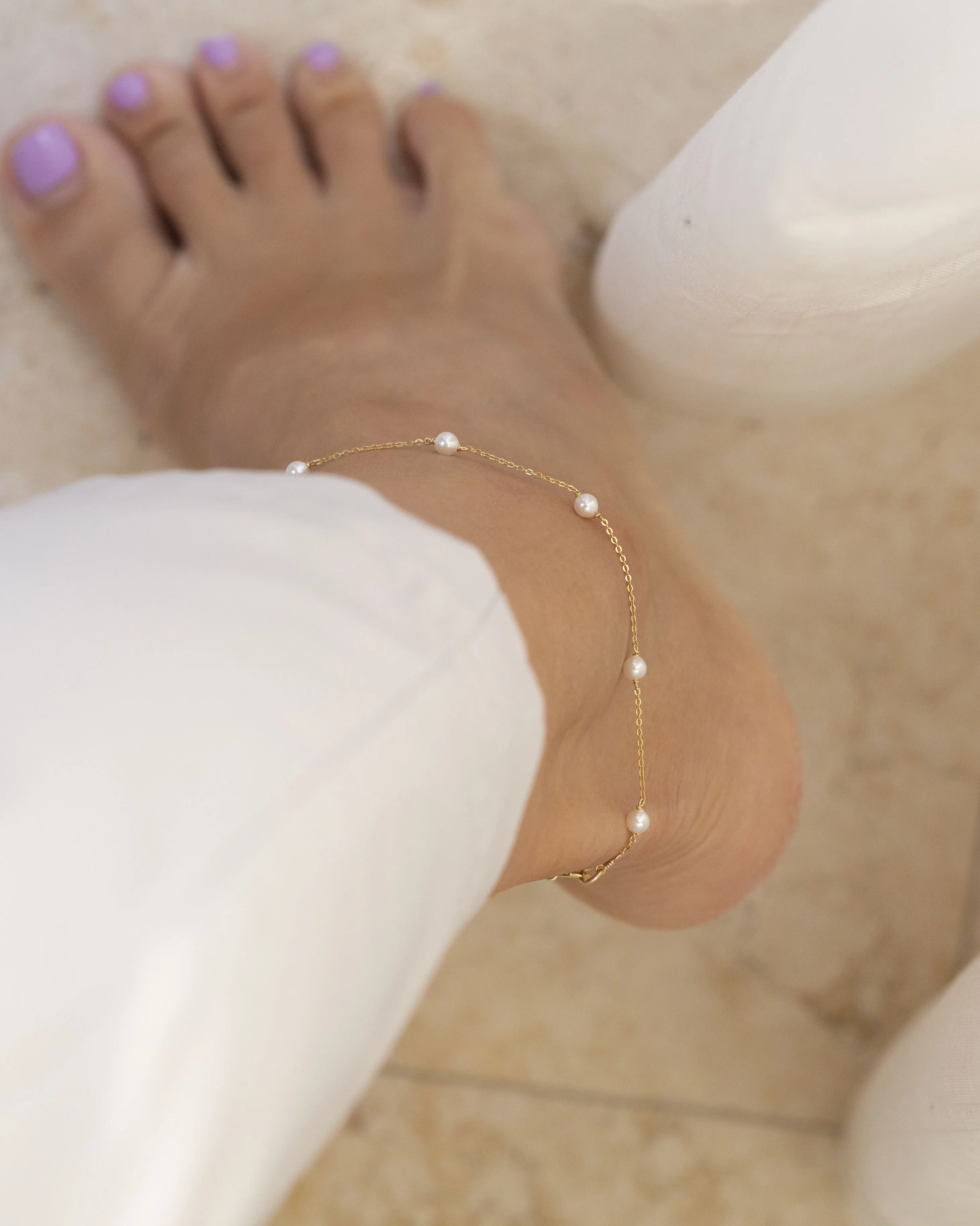 Dainty Pearl Anklet