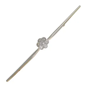 Diamond Bar Brooch