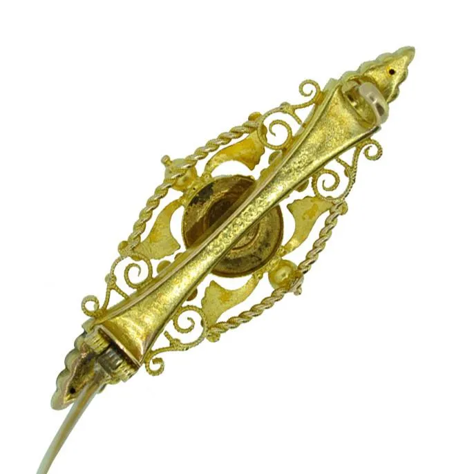 Diamond Bar Brooch