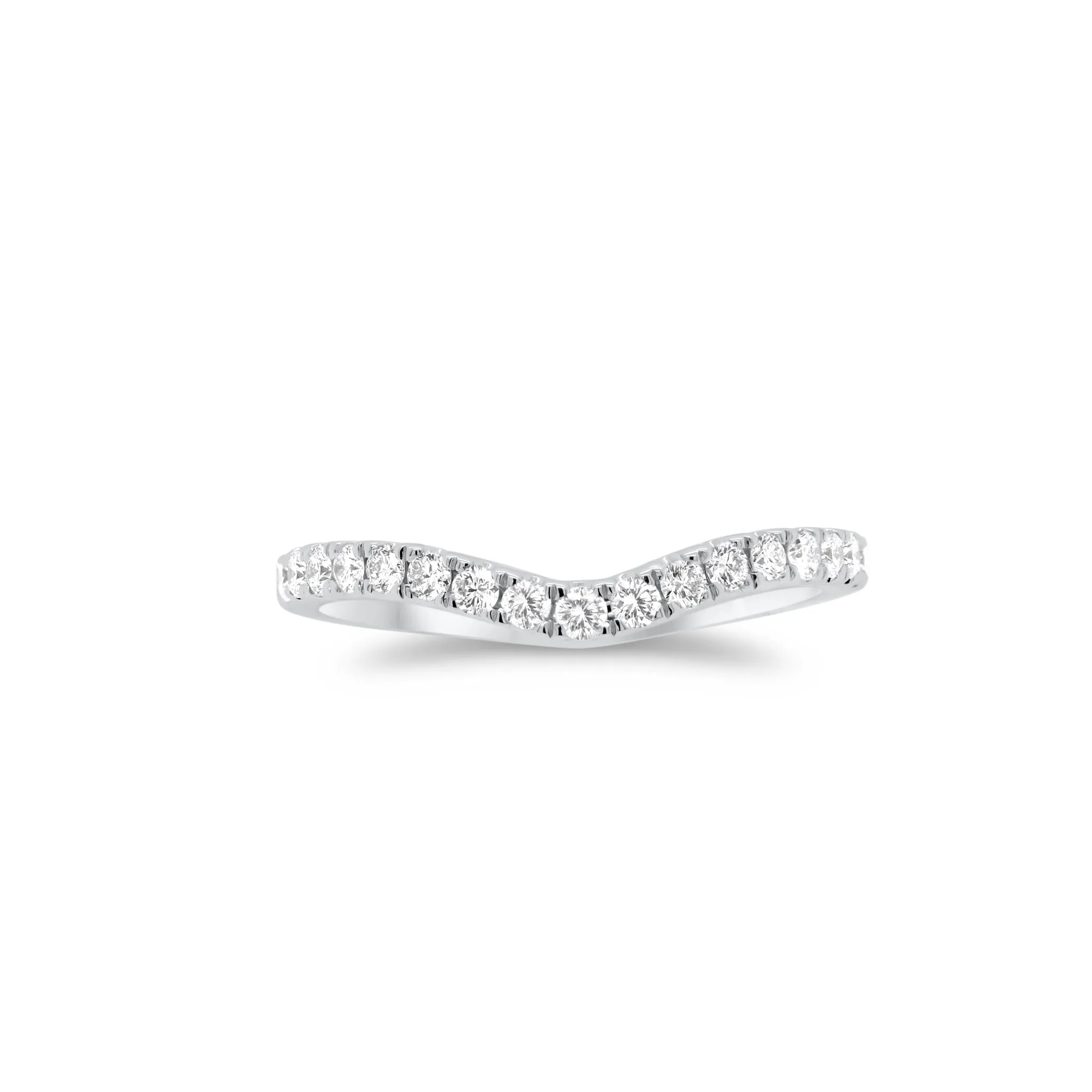 Diamond Curved Wedding Band