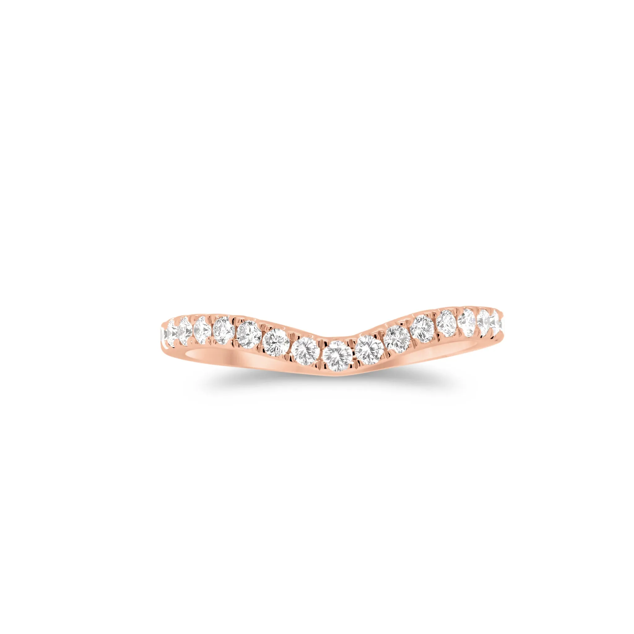 Diamond Curved Wedding Band