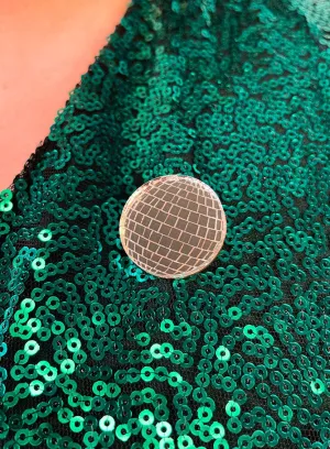 Disco Ball Brooch