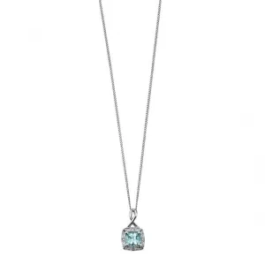 Elements White Gold Aquamarine Pendant Twist Bale GP709TZ475GN143