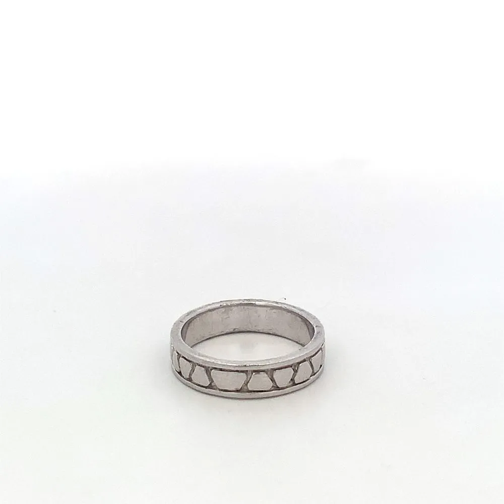 Erin Sandblasted 925 Sterling Silver Wedding Band Ring 7