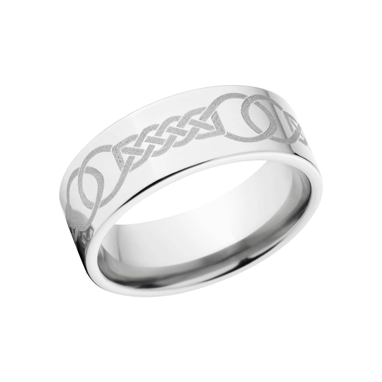 Etched Celtic Rings: Celtic Cobalt Wedding Band