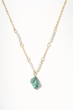 Evergreen Elegance 14K Gold Pearls Necklace