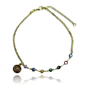 Evil Eye Coin Anklet