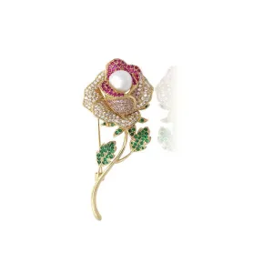 Flower Freshwater Pearl Brooch