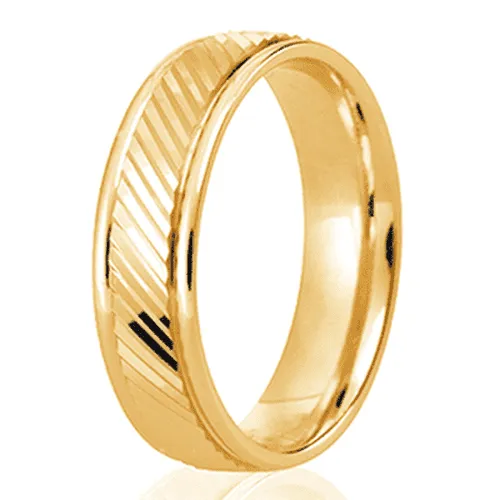 Gents Patterned Wedding Band