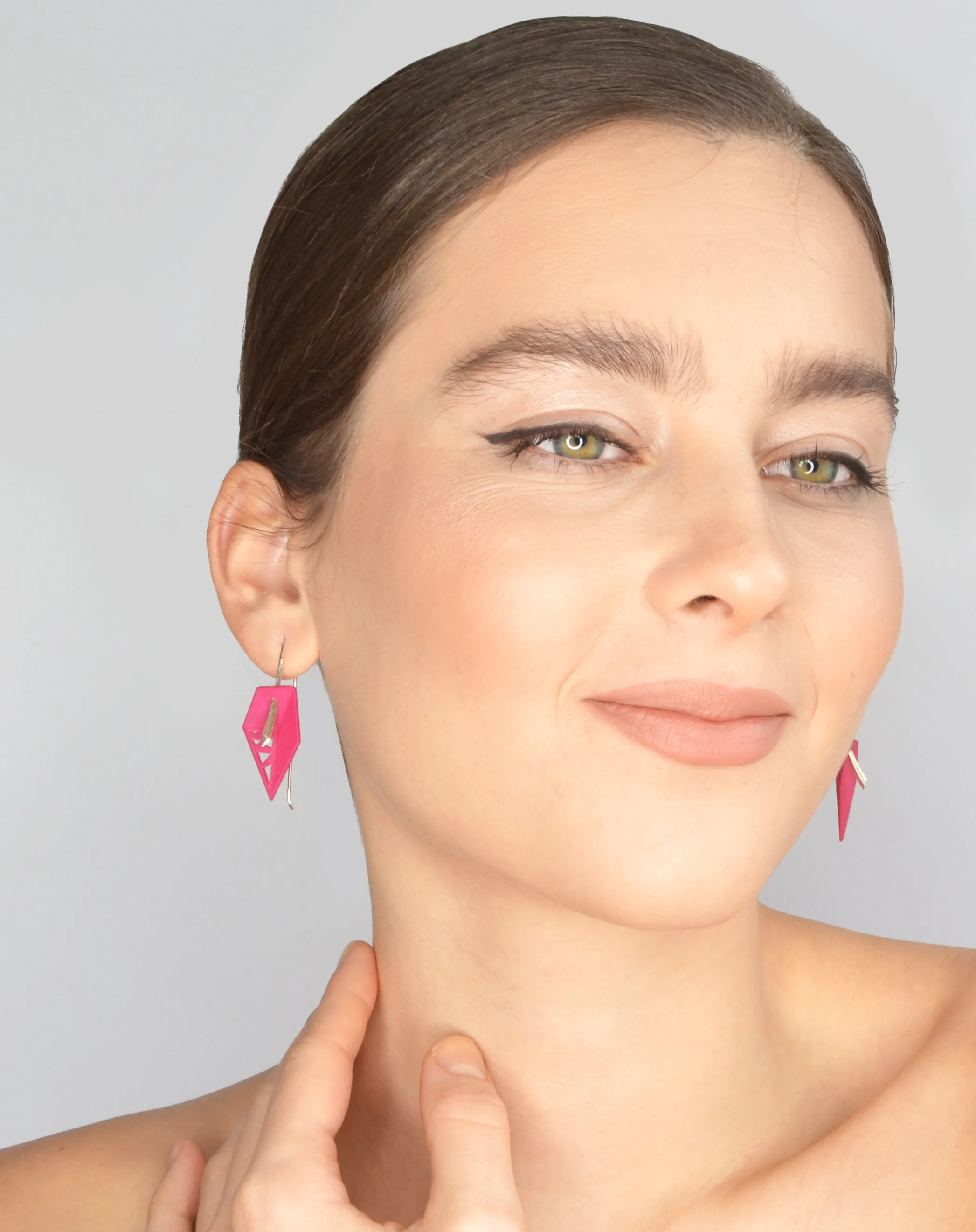 Geometric Drop Interchangeable Earrings (2 Colors, 1 set of Silver Hooks) - Vertigo