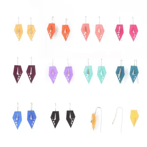 Geometric Drop Interchangeable Earrings (2 Colors, 1 set of Silver Hooks) - Vertigo