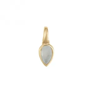 Gold Plated Birthstone March Aquamarine Pendant P5216