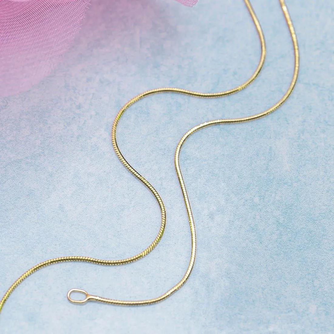 Golden Serenade 925 Sterling Silver Snake Chain Anklet