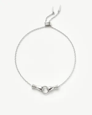 Harris Reed In Good Hands Slider Bracelet | Silver Plated/Cubic Zirconia