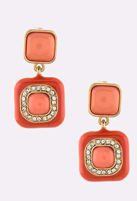 Jalepeno-Squares Earrings