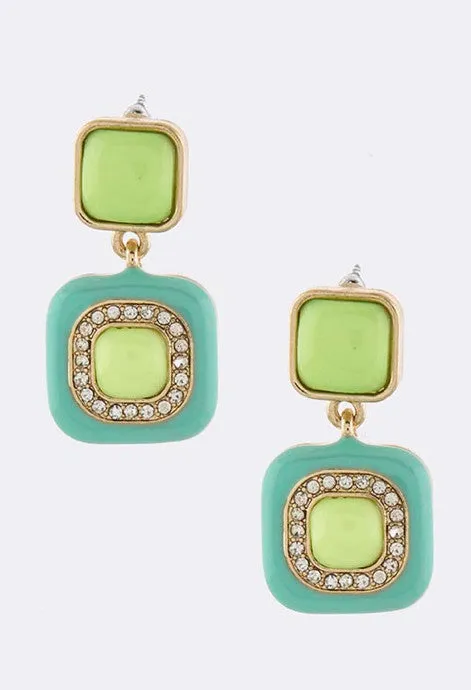 Jalepeno-Squares Earrings