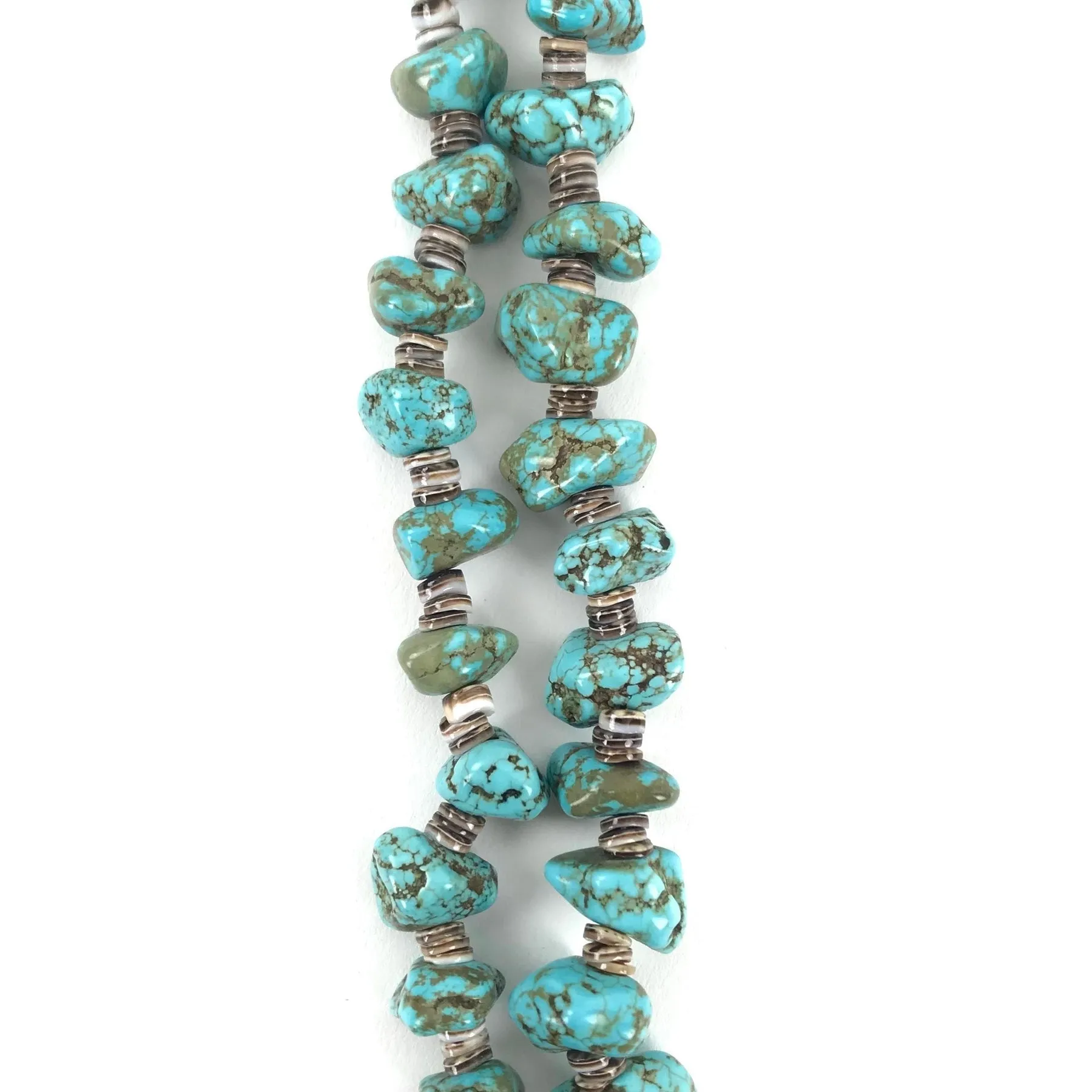 John and Mary Aguilar Nevada Turquoise Heishi Necklace