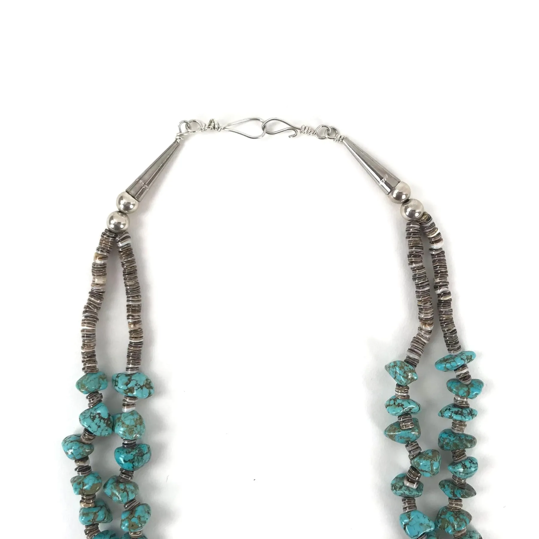 John and Mary Aguilar Nevada Turquoise Heishi Necklace