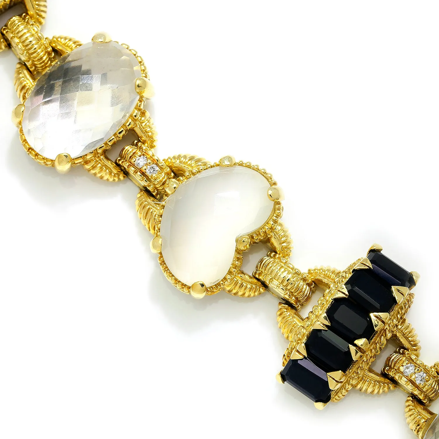 Judith Ripka Ambrosia Bracelet 18K Yellow Gold with Diamonds & Gems