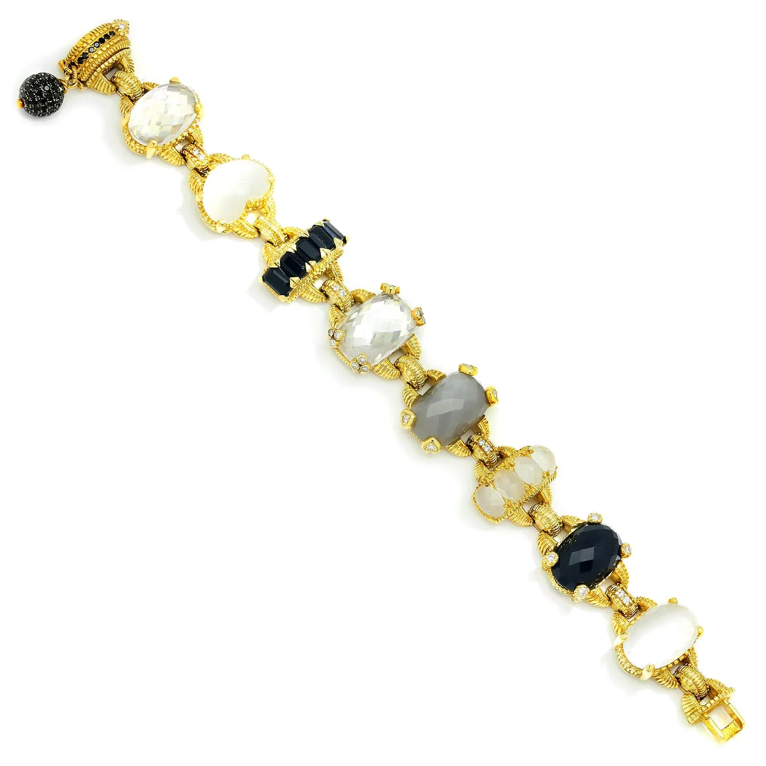 Judith Ripka Ambrosia Bracelet 18K Yellow Gold with Diamonds & Gems